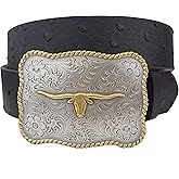 Axesoria Quality Western Buckle in Ostrich Belt