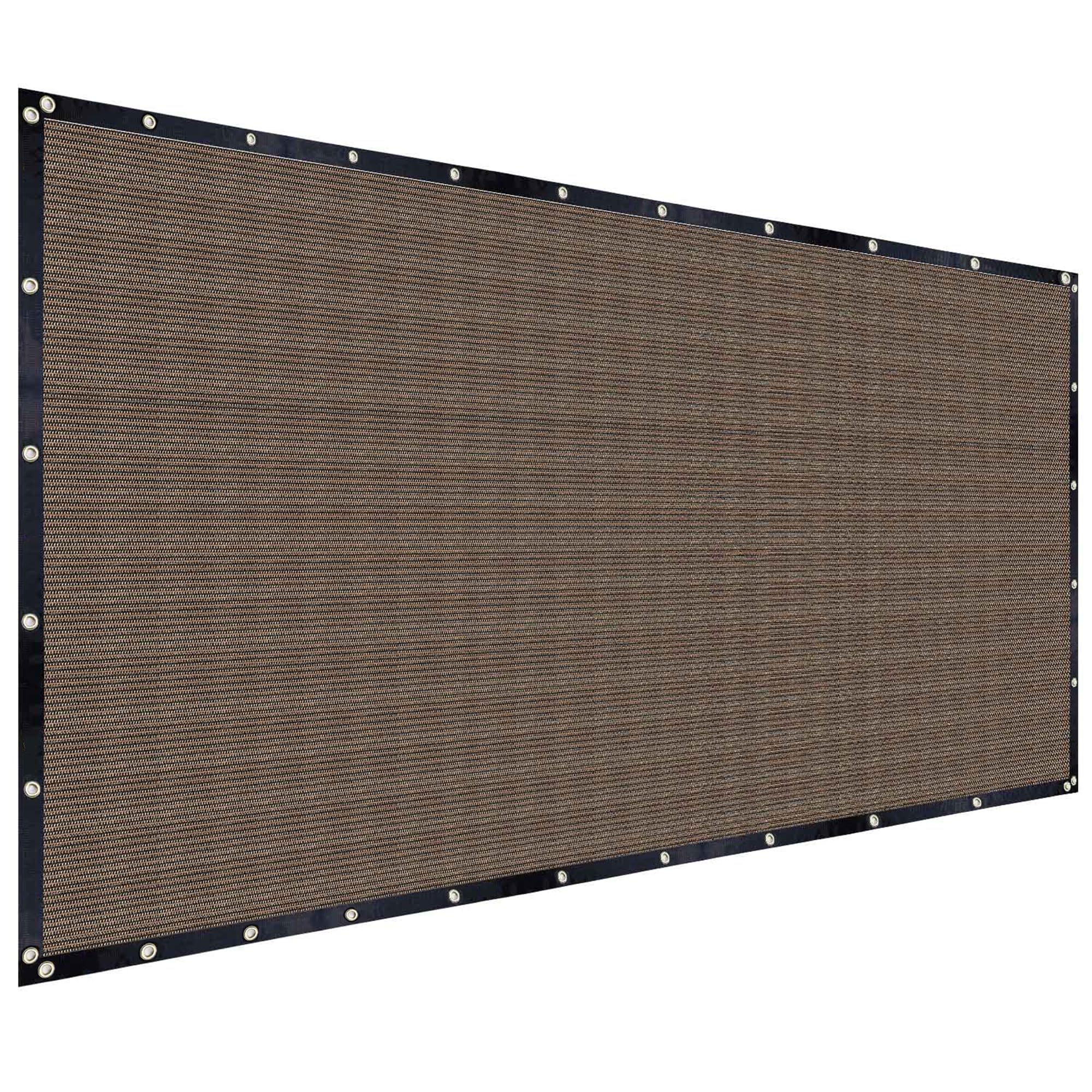 FAIR WIND 90% Sun Shade Cloth - 10x10 FT Mocha Privacy Screen For Patio, Garden & Pergola