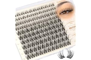 Spider Lash Clusters Breeze Eyelash Clusters DD Curl Cluster Eyelash Extensions Fluffy Spider Lashes Clusters Wispy Individual Lashes Extension Soft Thin Band Cluster Lashes 10-16MM for Natural Look