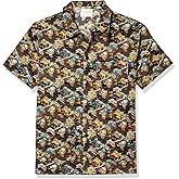 Billy Reid Men's Standard Fit Short Sleeve Button Down Camp Shirt
