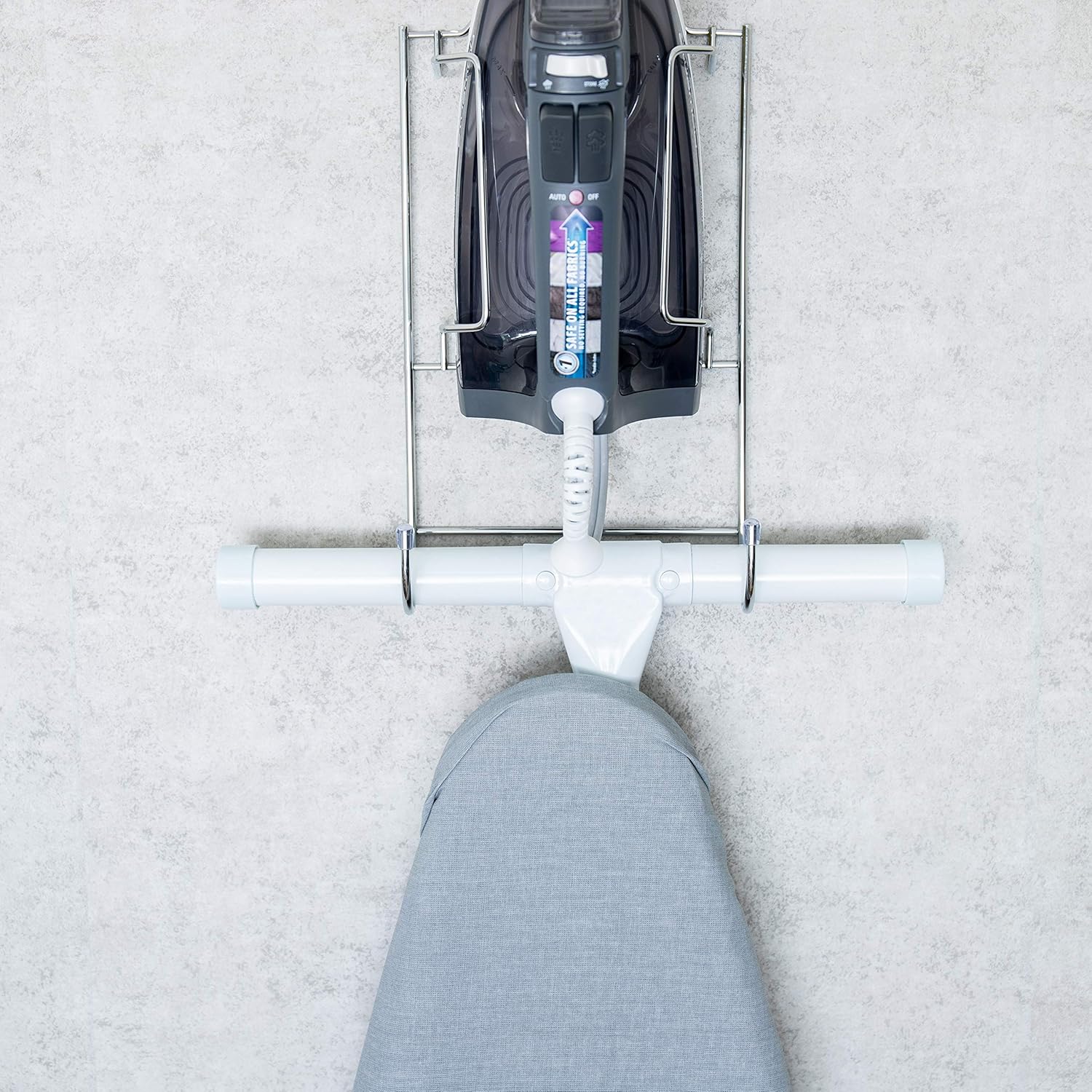 Better Houseware Iron and Ironing Board Holder, Chrome, 1425: Home & Kitchen
