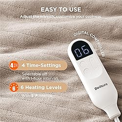 Bedsure Heated Blanket Throw Blanket - Fast Heating