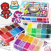 FUNZBO 32000 5mm Fuse Beads Kit - 32 Colors, Easter Homeschool Arts and Crafts Supplies for Kids, Toys Set, Art Decorations for Room, Easter Birthday Gifts for Girls and Boys Age 5+