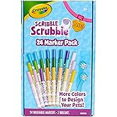 Crayola Scribble Scrubbie Pets Marker Set, 24 Washable Markers, Multicolor