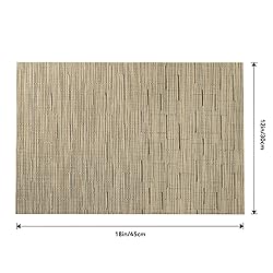 Leetaltree Light Brown Placemats Set of 12 - Heat