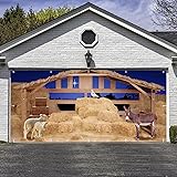 Preboun Christmas Nativity Garage Door Banner Cover