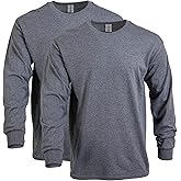 Gildan Adult Heavy Cotton Long Sleeve T-Shirt, Style G5400, 2-Pack