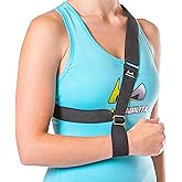 BraceAbility The Shoulder Sling - Patented Arm Support Strap and Waterproof Clavicle Immobilizer Brace for Broken Collarbone, Torn Rotator Cuff, Dislocation or AC Separation (Universal)