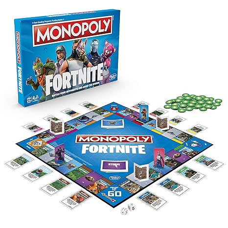 Amazon Com Monopoly E6603102 Fortnite Edition Board Game Multi - amazon com monopoly e6603102 fortnite edition board game multi color toys games