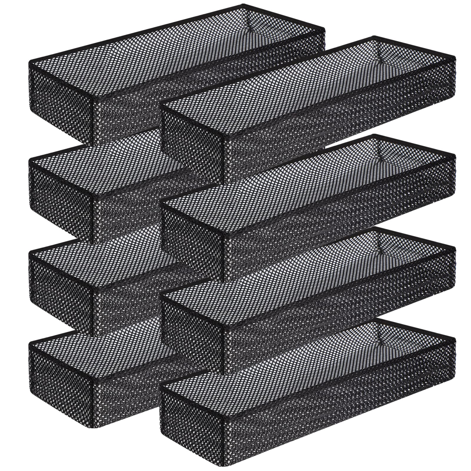 Shappy 8 Pieces Floor Register Filters Vent Cover Floor Vent Filters Black Vent Mesh Heating Vent Filter Air Vent Filters Floor Grid Register Filter Trap for Home (4 x 12 Inch)