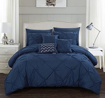 Amazon Com Chic Home Hannah 8 Piece Comforter Complete Bag Pinch