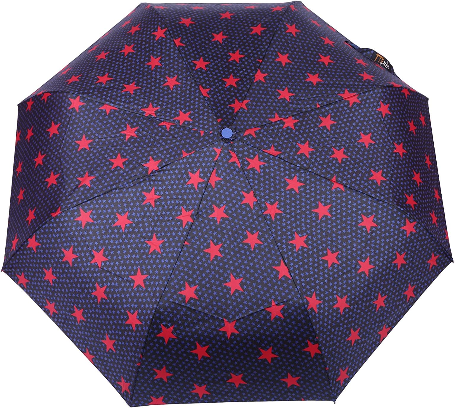 Star Digital Printed Semi Automatic 3 fold Umbrella for Rains, Summer and All Seasons