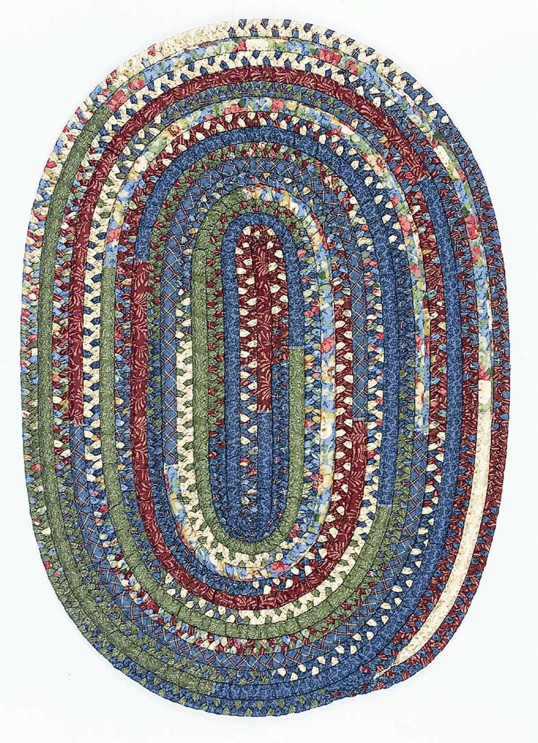 Thimbleberries Picnic Basket Oval Braided Rug Size Round 9