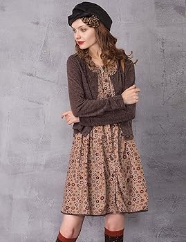 maroon dress with cardigan