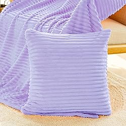 Vessia Flannel Fleece Light Purple Throw
