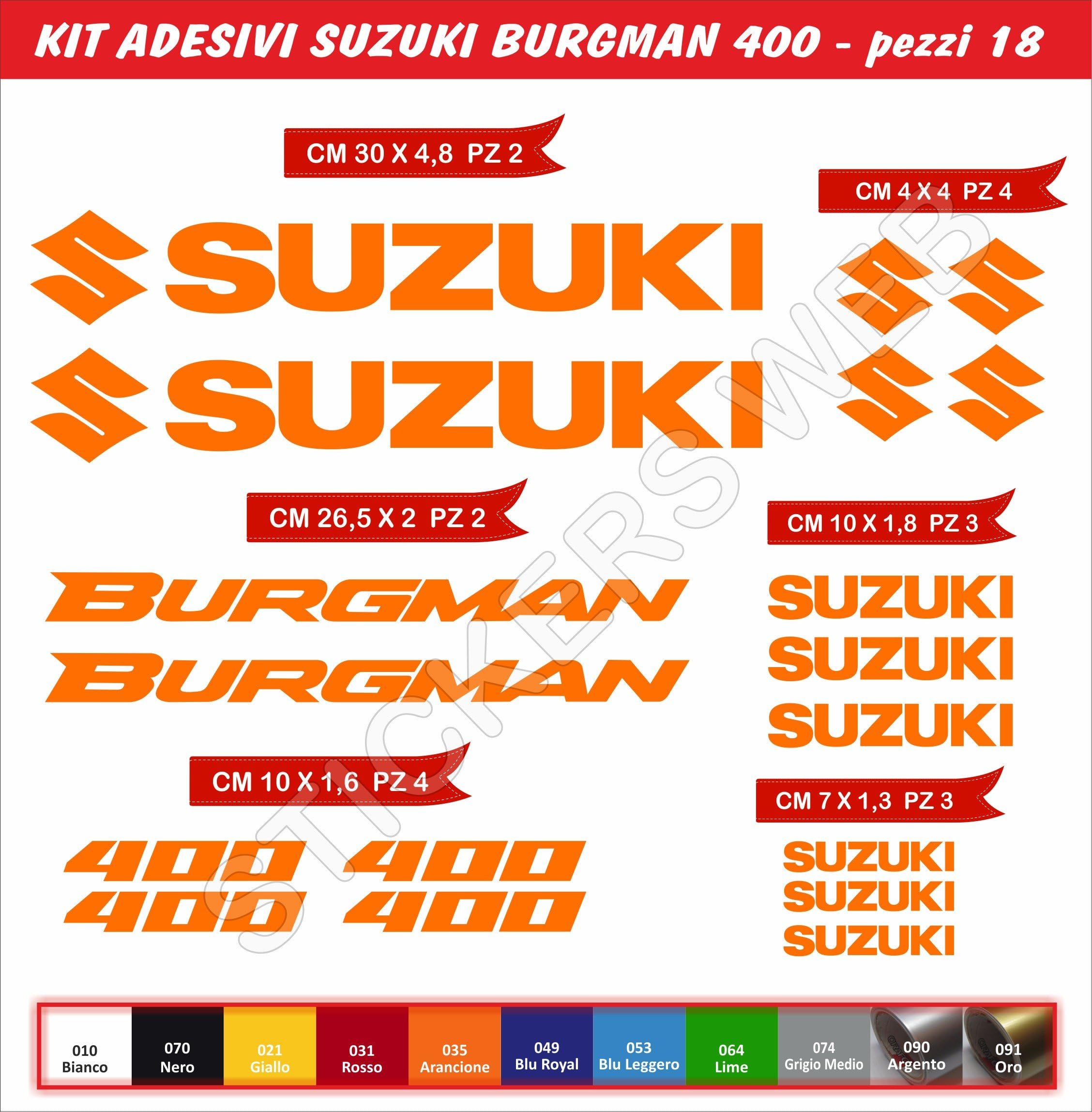 Pimastickerslab Stickers Decals Suzuki Burgman 400 for Motorcycles, Motorbikes. Cod. 0641