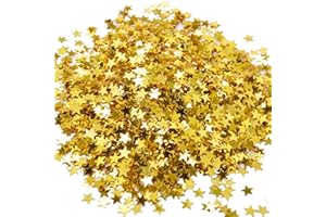 eBoot Star Confetti Table Confetti Metallic Foil Stars Sequin for Party Wedding Decorations, 30 Grams/ 1 ounce (Gold)