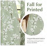 Fmfunctex Green Floral Blackout Curtains 2 Panels 54 Drop Eyelet 50W view 3