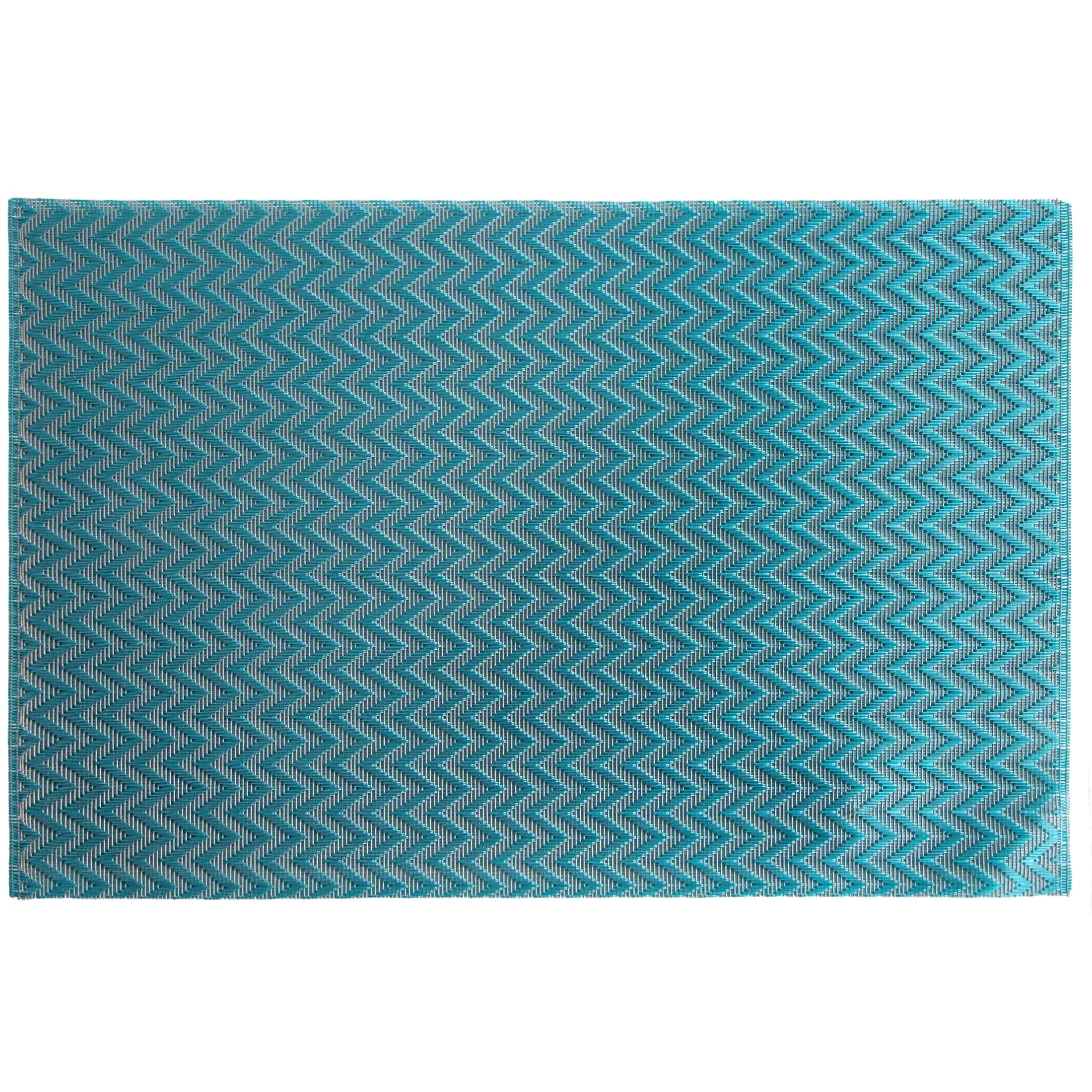 Eurofirany Placemat Coaster Place Mats Placemats Placemats for 6 People 6 Piece Table Mat Rectangular Blue 30 x 45 cm