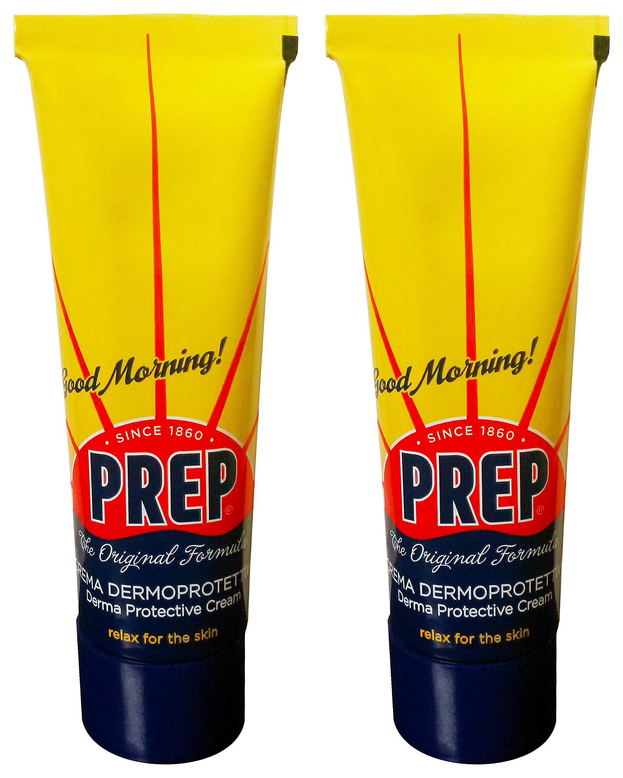 PREP: Derma Protective Cream, Paraben Free - 2.54 Fluid Ounces (75mL) Tubes (Pack of 2) [ Italian Import ]