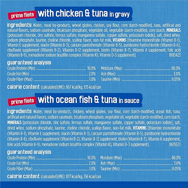 PURINA FRISKIES WET CAT FOOD VARIETY PACK, OCEANS OF DELIGHT FLAKED AND PRIME FILETS – (PACK OF 40) 5.5 OZ. CANS