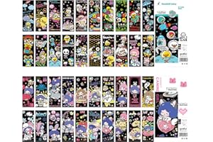 PAITUEND Scratch Rainbow Painting Art Paper Scratch Art Bookmarks Set for Adults&Kids Scratch Painting DIY Creative Gift with 2 Tools 8.5''x3.2''(40Pcs)（Girl&Platypus Baby）