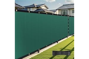 TOPNEW 6' x 50' Fence Privacy Screen,Privacy Fence Shade Covers - 90% Blockage Heavy Duty Fence Panels for Garden Backyard Outdoor Home Decoration (Green)