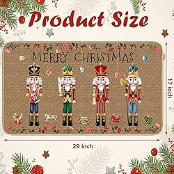 TREWAVE Nutcracker Christmas Doormat Decorative