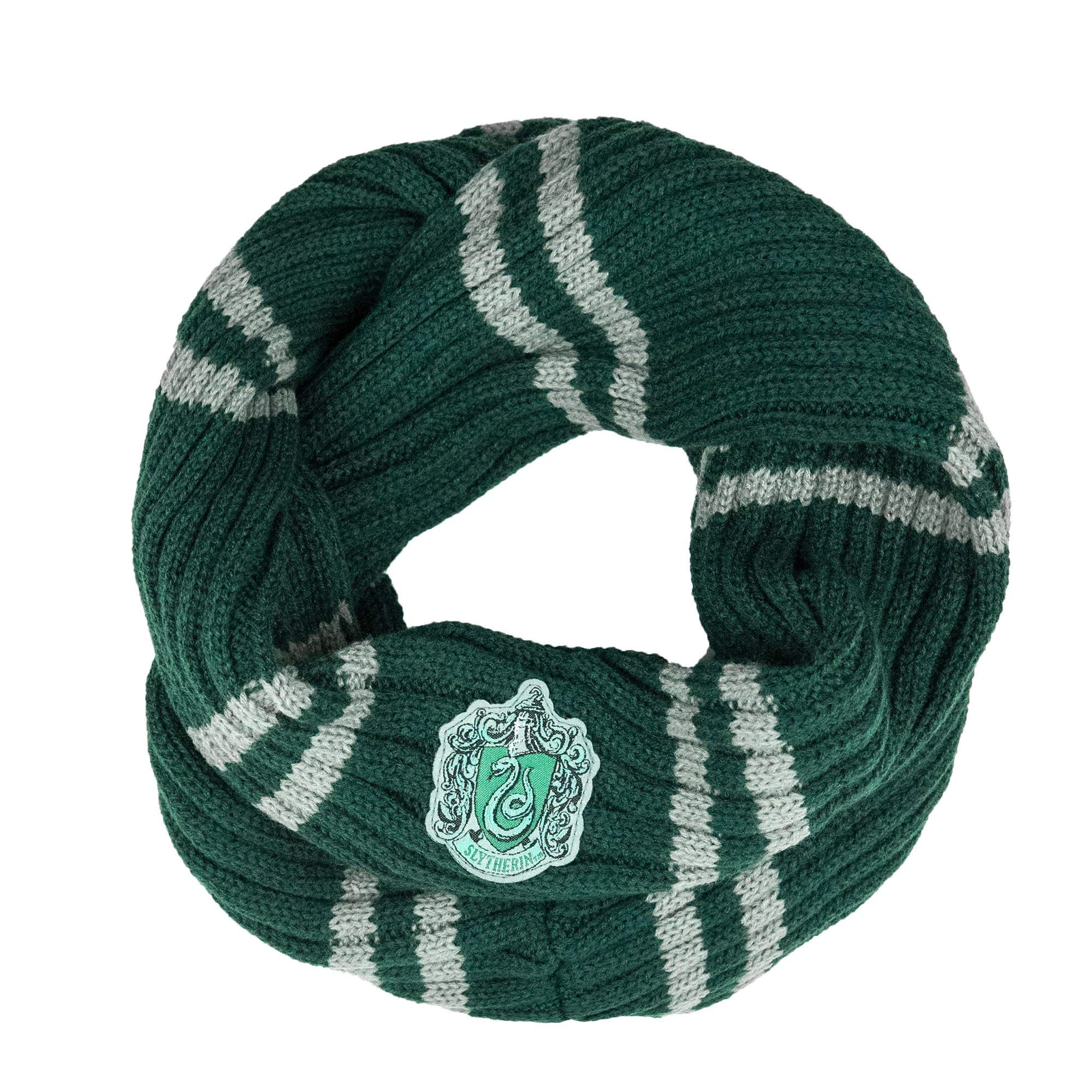 Cinereplicas - Harry Potter - Infinity Scarf - Ultra soft - Officially licensed - Slytherin - 190 cm - green & Grey