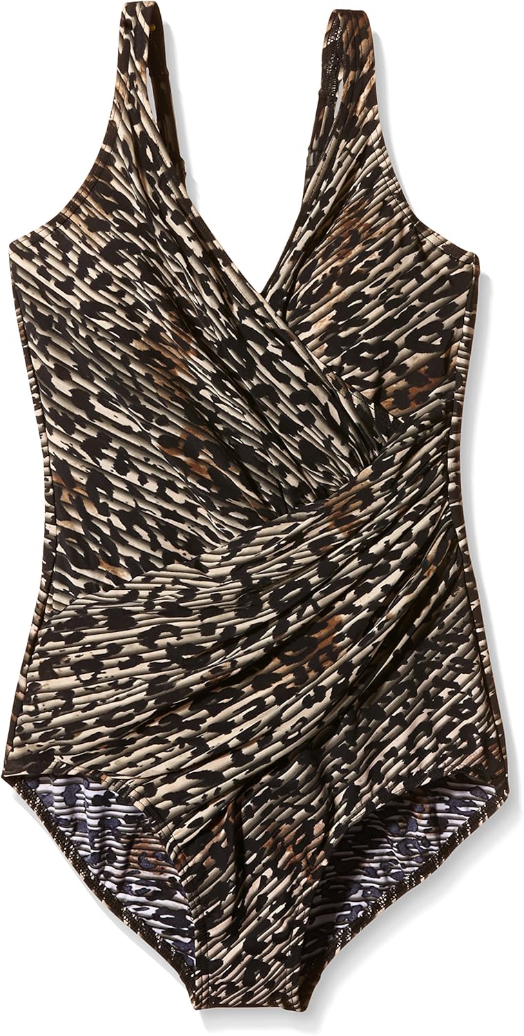 Women's Flora Aura Avanti One Piece Swimsuit - Black/Multi - 8