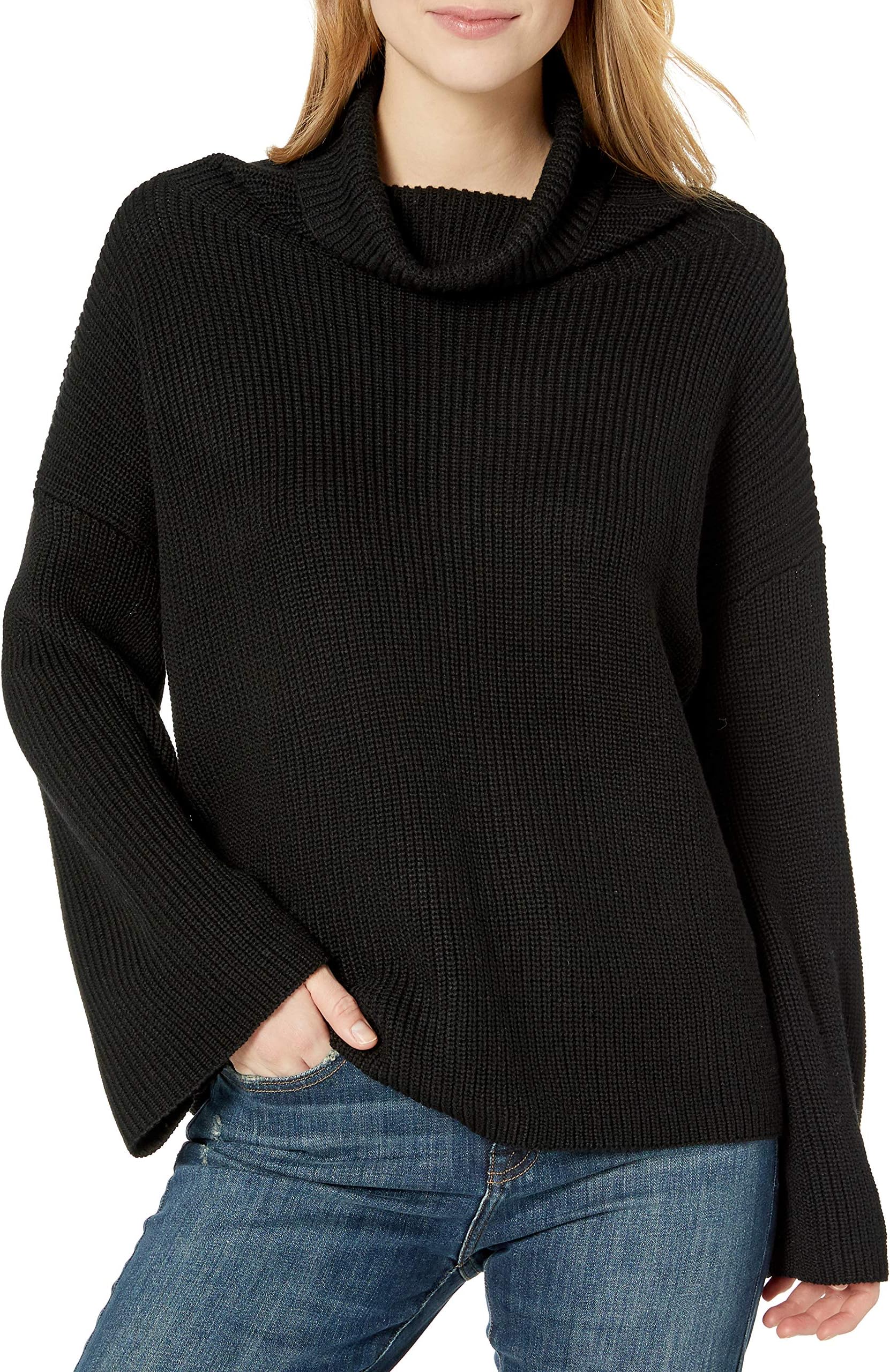 Cable Stitch Women's Funnel Neck Oversized Sweater