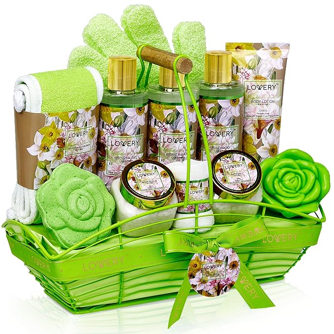 bath and body gift basket for women men and jasmine home spa set