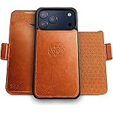 Dreem for iPhone 17 Pro Max Case Wallet, Revolutionary Phone Stand, Vegan Leather, MagSafe-Fit, Magnetic Detachable Flip Cover, RFID Blocking Card Holder, Gift-Box [Fibonacci:Caramel]