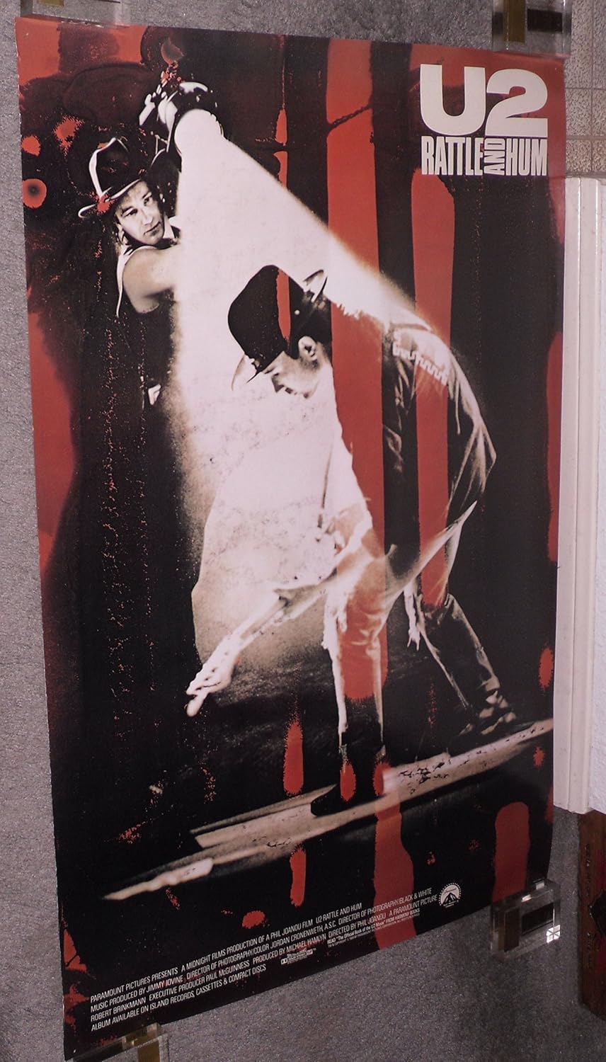 U2 RATTLE AND HUM original 1988 27x41 ROLLED one sheet movie poster