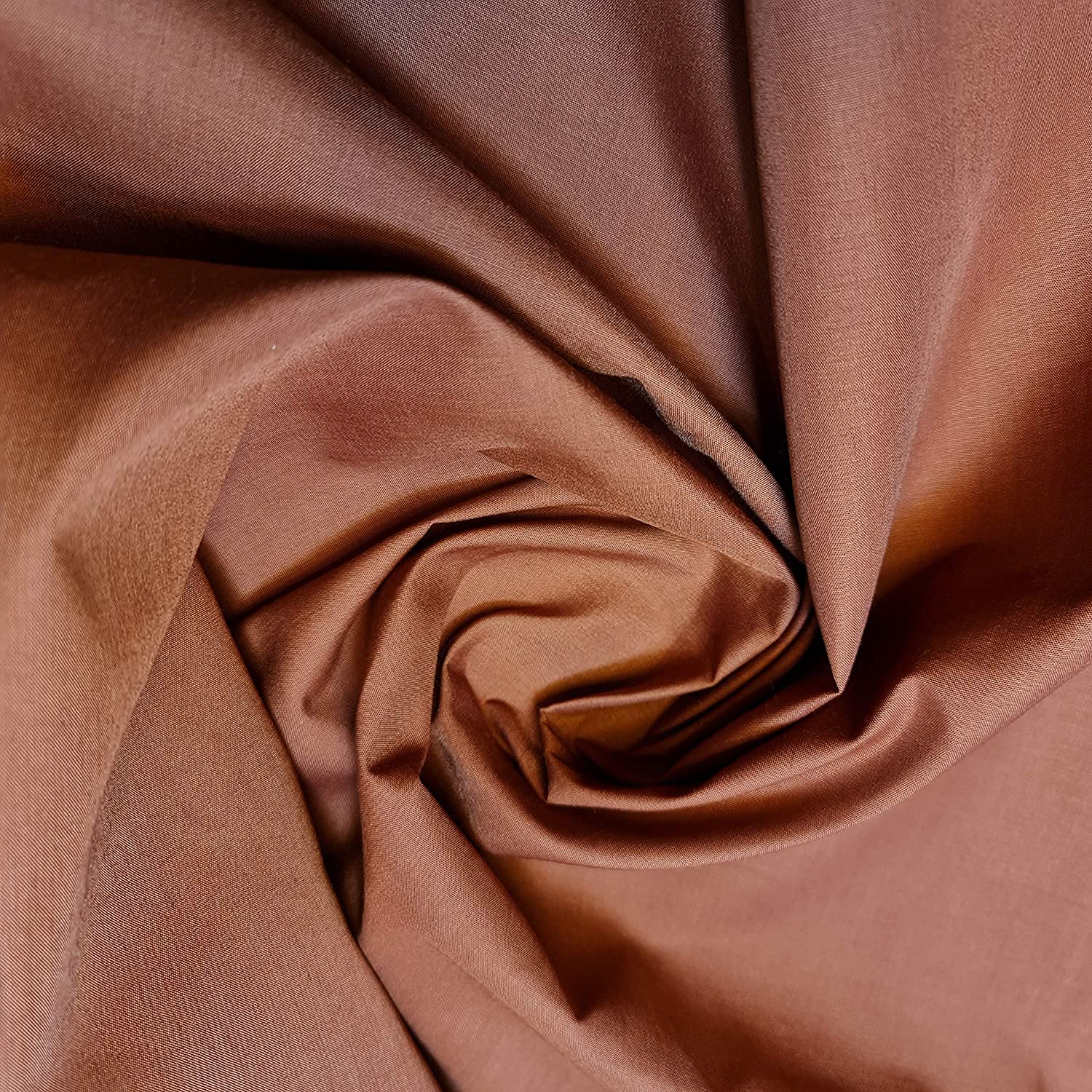 Textile Station Plain/Solid Dyed Polyester Polycotton Dress Craft Fabric Material 44" - 112 cm Wide Sold As 1 Meter Pre - Cut Lengths (Available in 42 Colours) (Rust, 2 Meter)