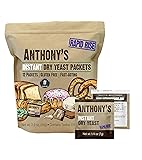 Anthony's Instant Dry Yeast Packets, Contains 12