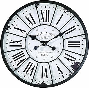 Creative Co-op Turn of The Century Style Metal and Wood Wall Clock