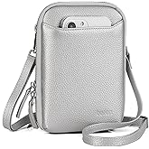befen Genuine Leather Crossbody Cell Phone Purse for Women, Small Zip Around RFID Blocking Crossbody Wallet Bags