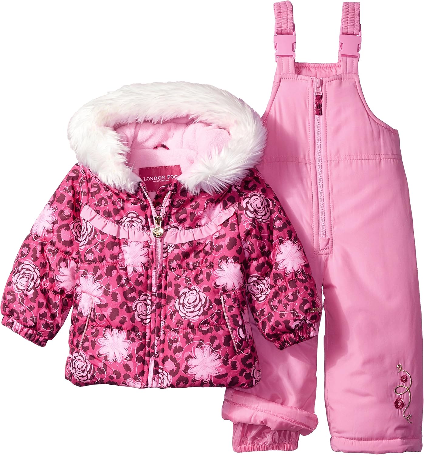 LONDON FOG Baby Girls Snowsuit L2175s26, Rocket Pink, 18 Months Amazon