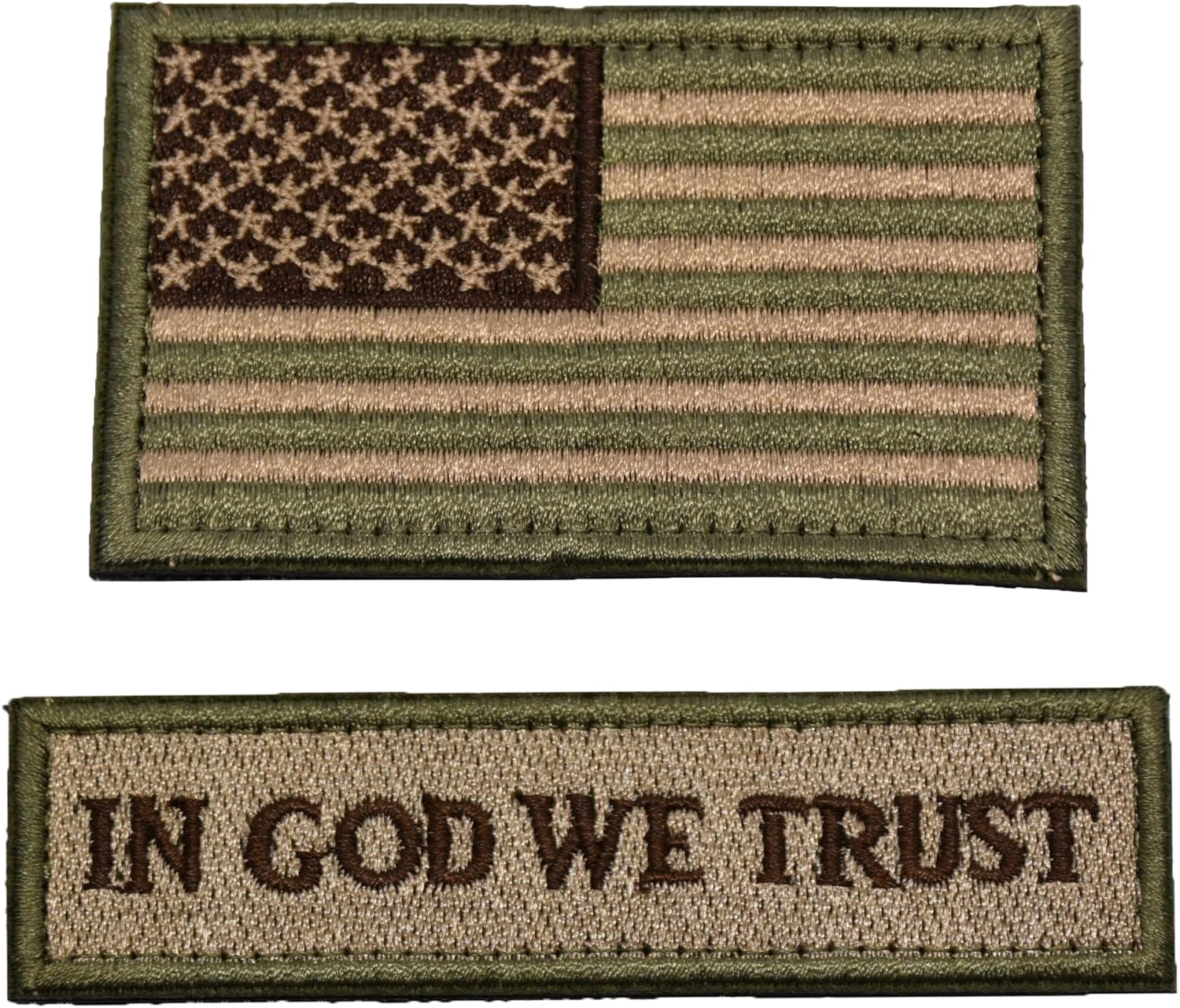 Tactical Morale Patch USA Flag Don't Tread On Me in God We Trust (Multitan(USA Flag+in GOD WE Trust)): Arts, Crafts & Sewing