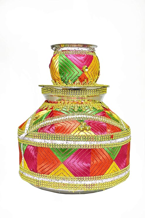 Buy Dulhan Libas Traditional Pure Copper Wedding Mandir Kalash Pot