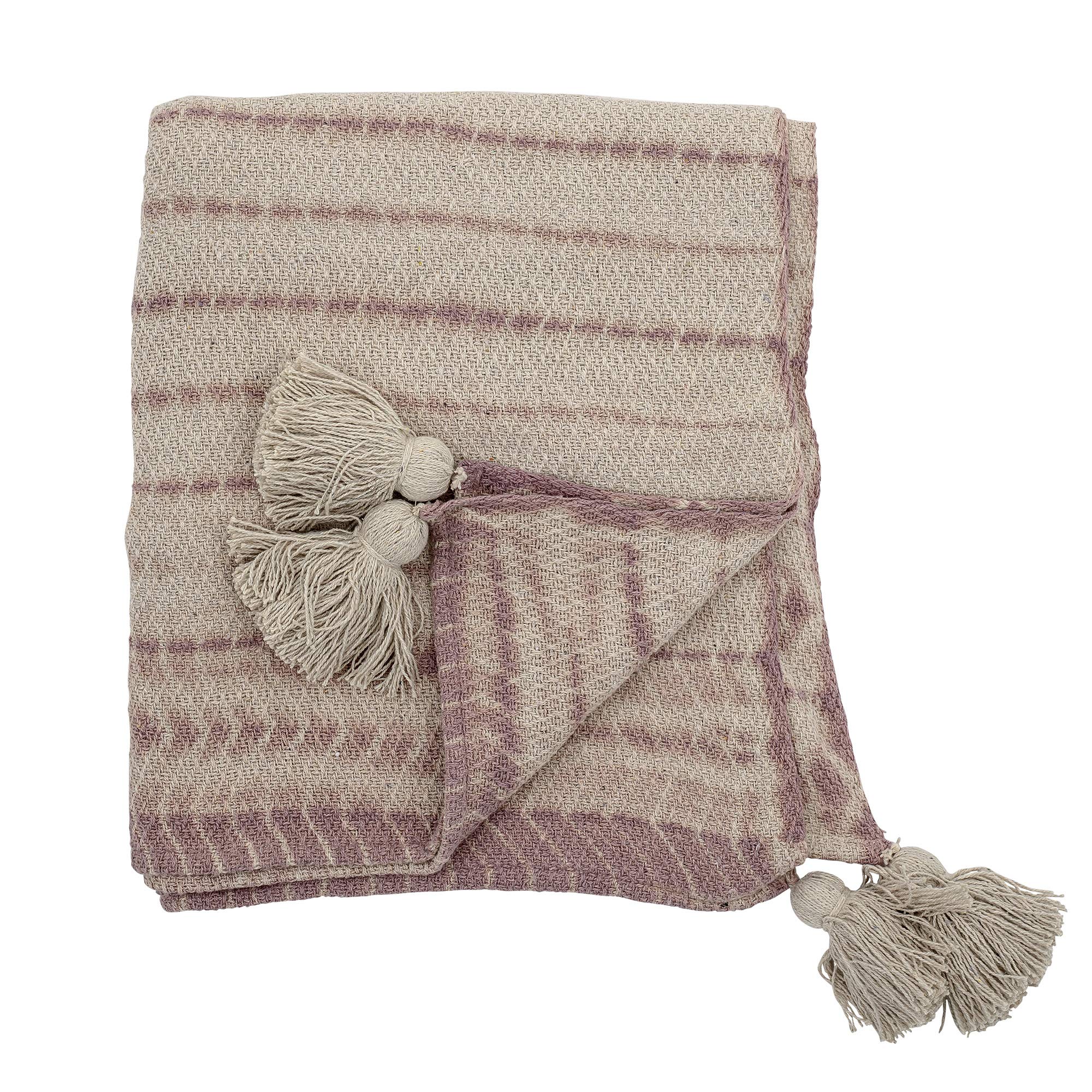 Bloomingville Throw, Rose, otton