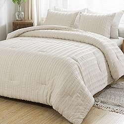 Andency Beige King Size Comforter Set, 3 Pieces