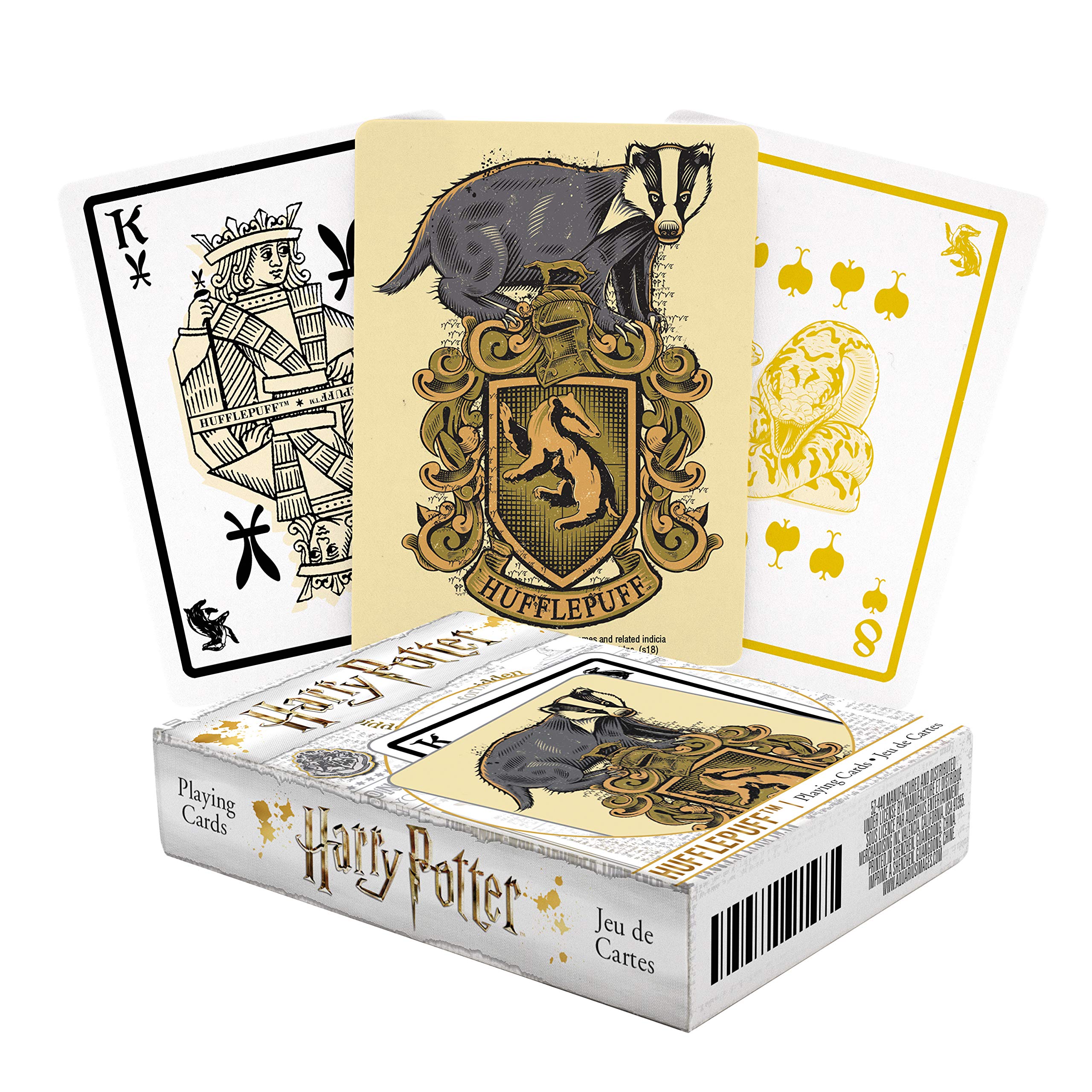 AQUARIUS Harry Potter Playing Cards Hufflepuff, Multicolor, 52440