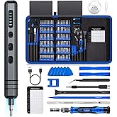 Mini Electric Screwdriver Set 140-IN-1: UnaMela Small Electric Screwdriver Cordless - 120 Precision Bits, 5 Torque Settings, LED Light, Magnetic Power Screwdriver Repair Tool Kit for PC RC Electronics