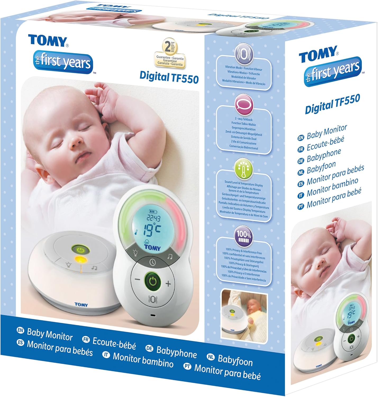 Bebe Puericulture Tomy Digital Tf550 Y7575uk Baby Monitor Batterie Rechargeable 2 4 V Equipement De Securite