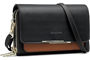 Roulens Small Crossbody Bag for Women,Cell Phone Purse Women's Shoulder Handbags Wallet Purse with Credit Card Slots