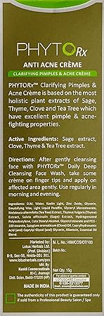 lotus clarifying pimples and acne cream
