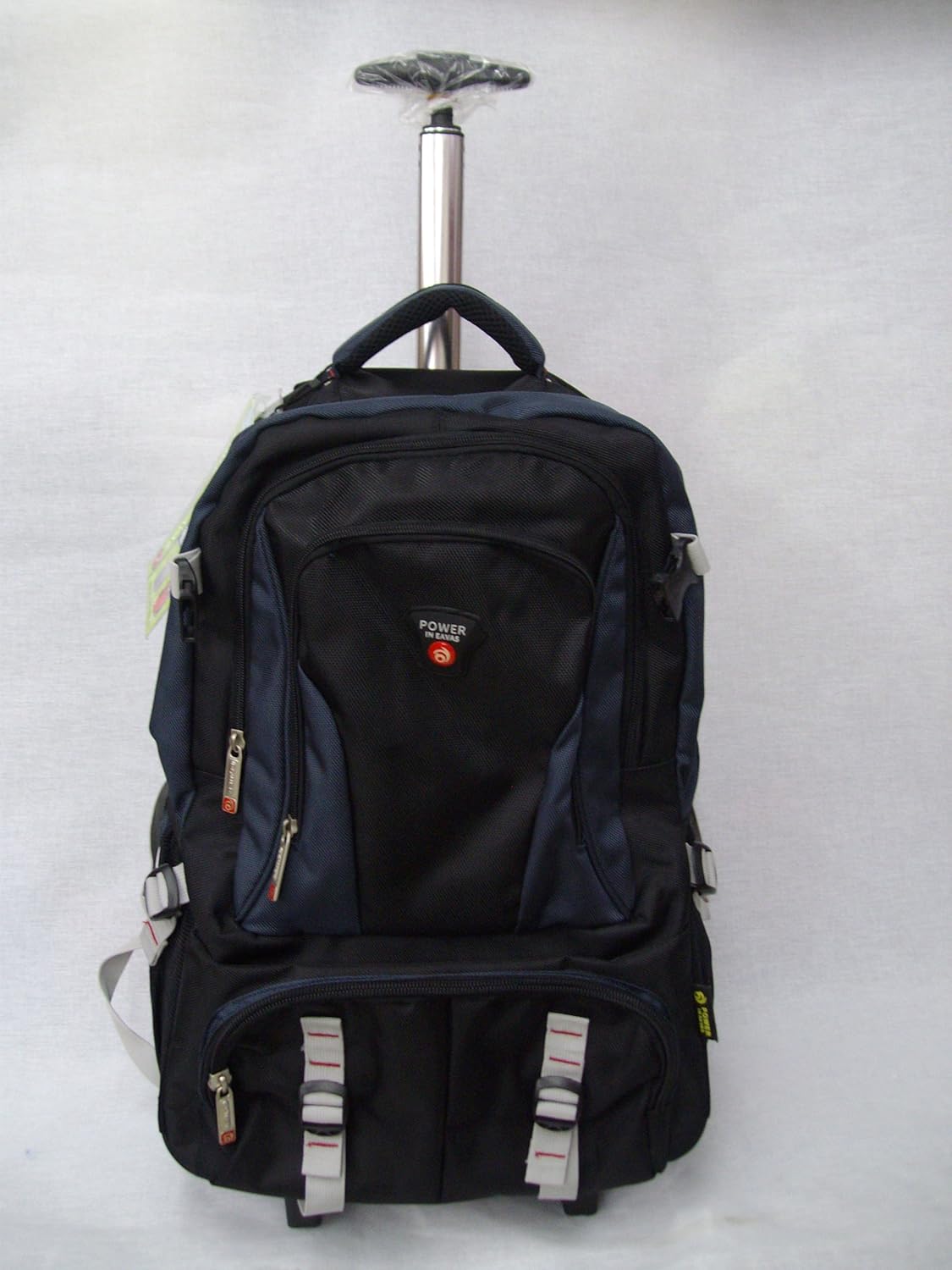 BACK PACK TROLLY BAGSIZE LARGE WITH WHEEL GREY & BLACK BY POWER IN