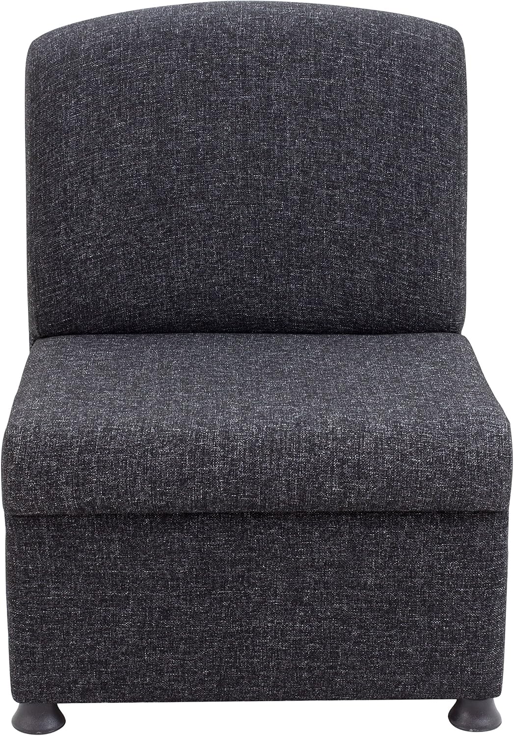 Office Hippo Modular Reception Chair, Fabric, Charcoal Grey, 61 x 67 x 83 cm - Image 3